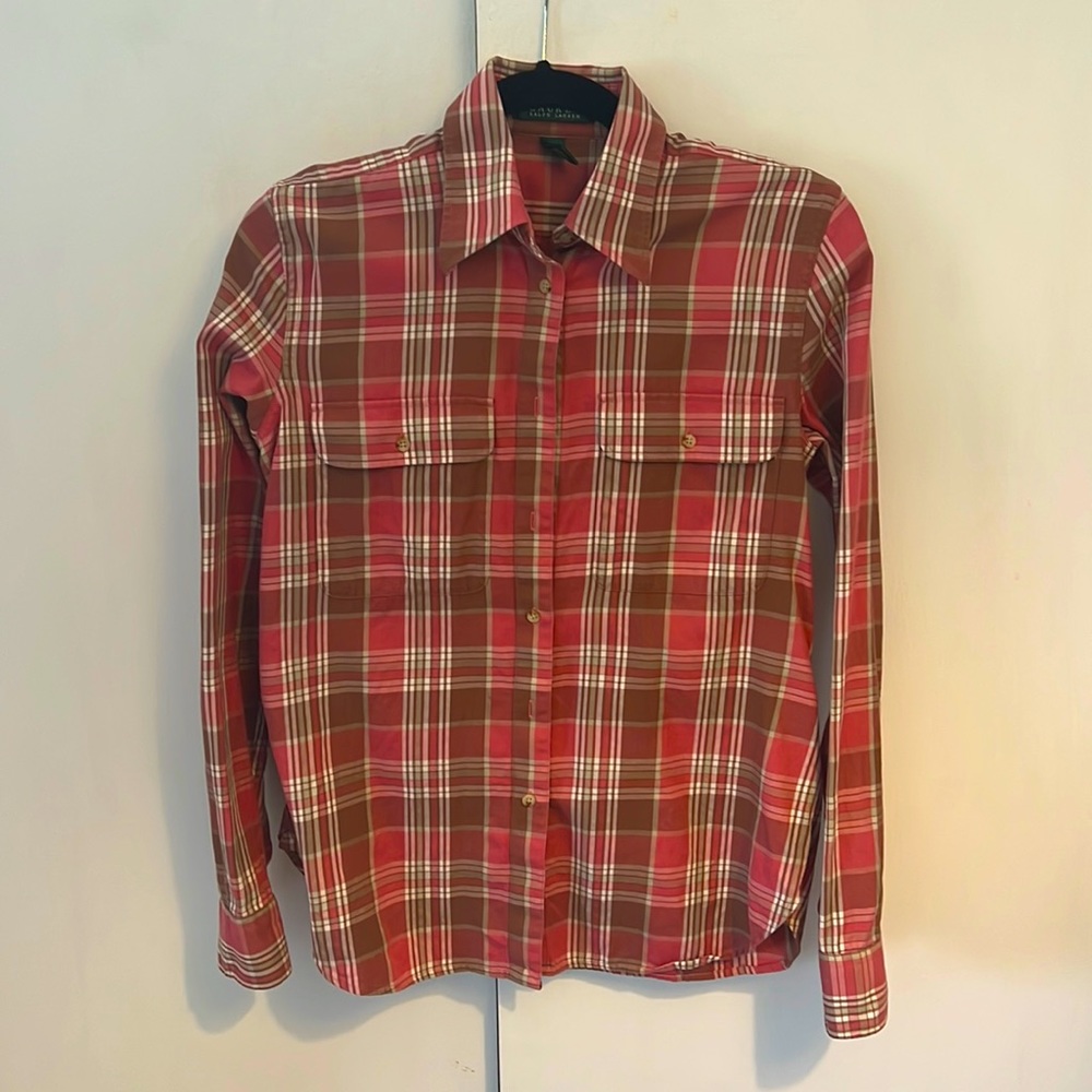 Lauren Ralph Lauren plaid shirt, ladies cut